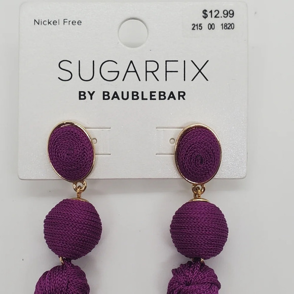 Baublebar Purple Tassle Post Earrings - Picture 3 of 4
